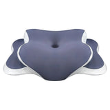 Oreiller cervical ergonomique en mousse à mémoire, forme papillon, bleu foncé