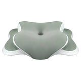 Oreiller cervical papillon, mousse à mémoire, gris-vert clair, base blanche