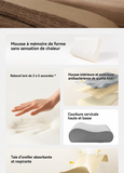 Oreiller cervical en mousse à mémoire de forme, forme courbe pour le cou