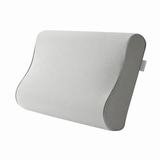 Oreiller cervical blanc à mousse à mémoire de forme, forme ergonomique courbée