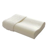 Oreiller cervical Orthovia, forme ergonomique, housse blanche à relief en points