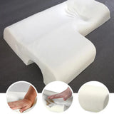 Oreiller en mousse à mémoire blanche, forme ergonomique avec évidement pour l’épaule