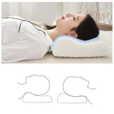 Oreiller cervical blanc en mousse à mémoire, soutien nuque au coucher