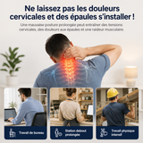 Oreiller cervical blanc à relief, insert gris foncé, posé sous la nuque